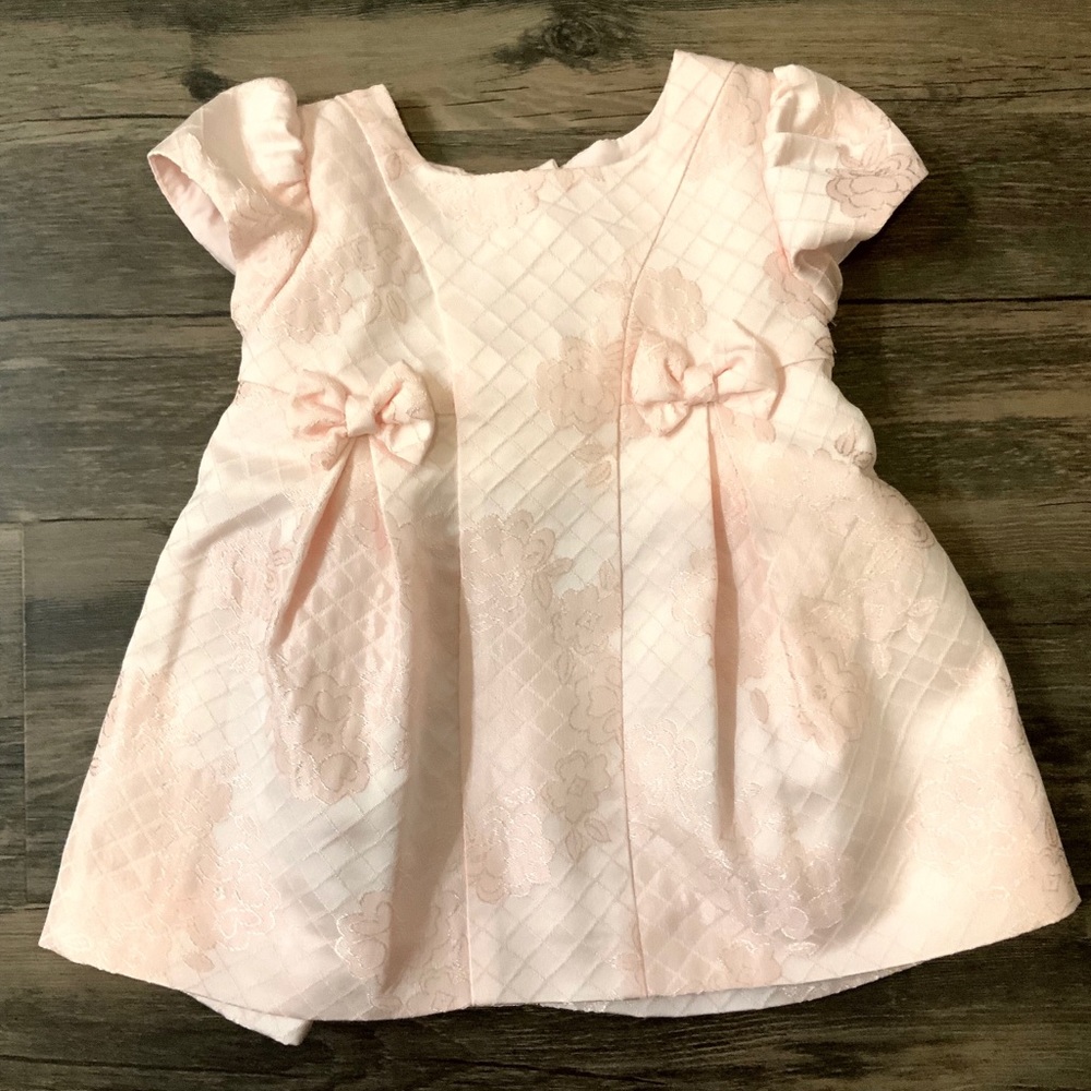 Pippa And Julie Soft Pink Party Dress With Bows